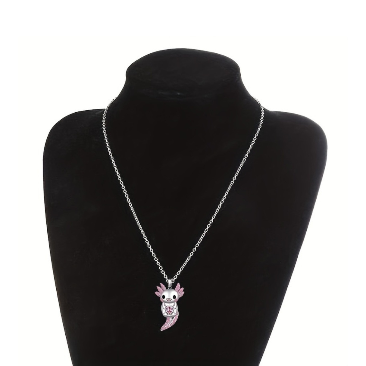 Women's Fashionable Axolotl Pendant Necklace, Holiday Gift